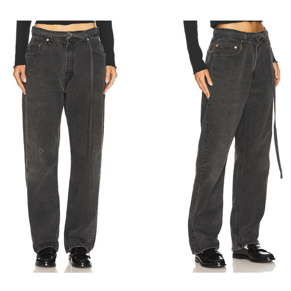 Levis Aligrace Vintage Baggy Jeans distressed dye print black sizse 29 $387msrp